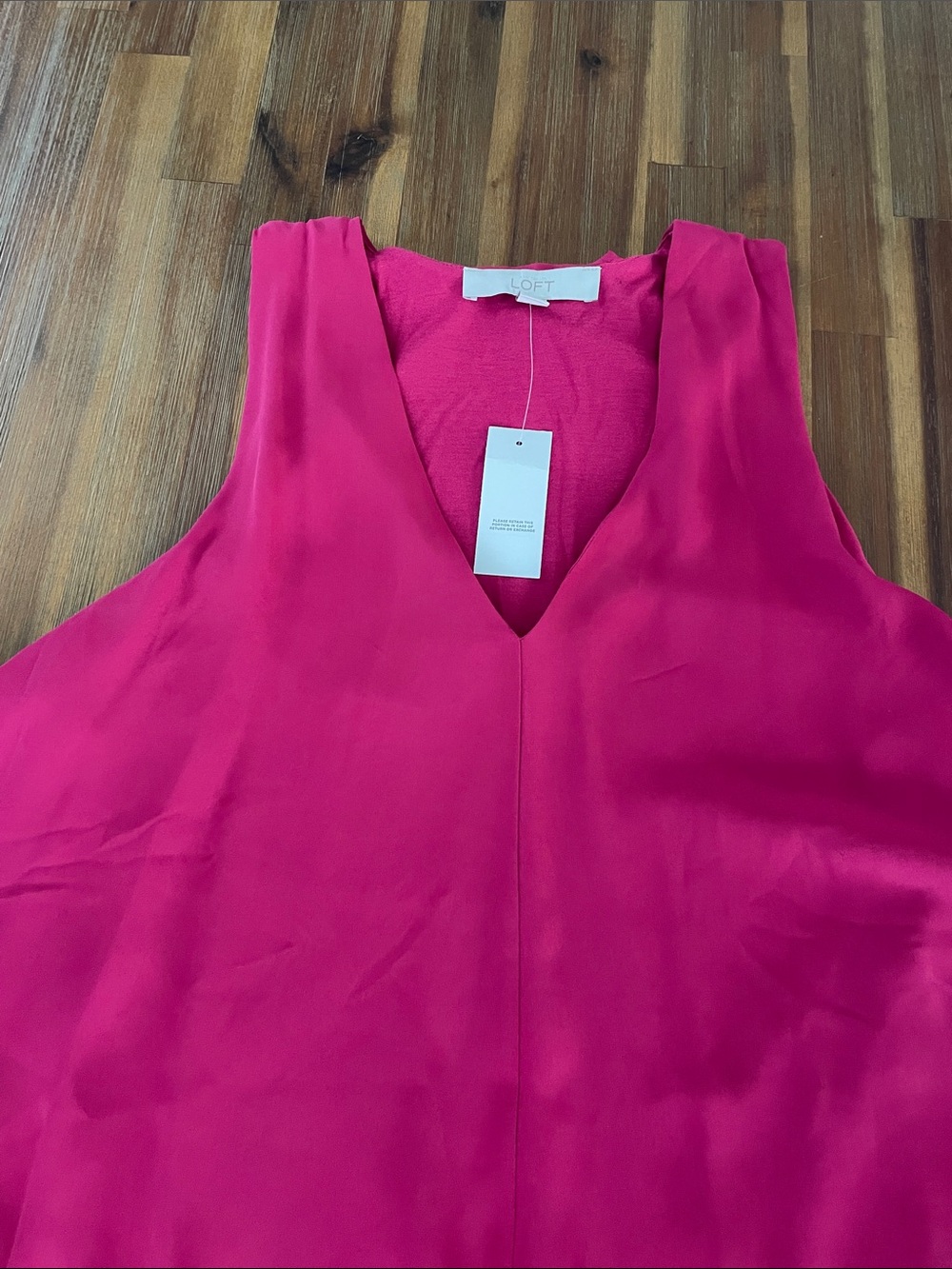 LOFT Sleeveless V-Neck Top in Red